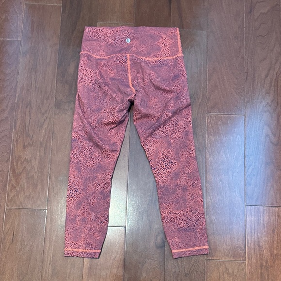 Lululemon Invigorate High-Rise Tight 25" Crackle Glaze Vintage Orange Larkspur - Picture 3 of 7